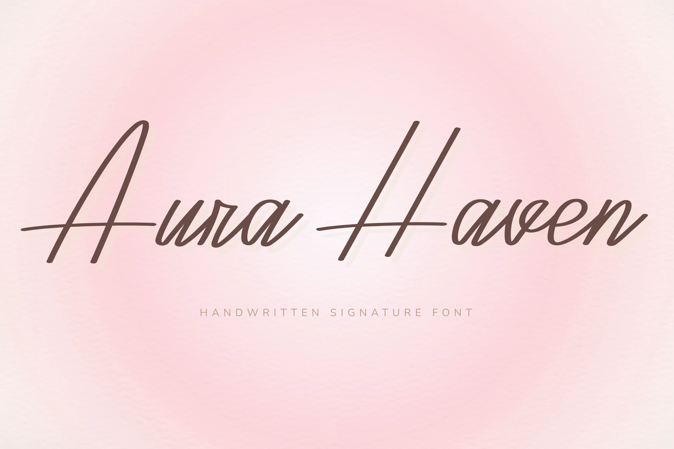 Aura Haven Font handwritten signature script with airy strokes and refined curves