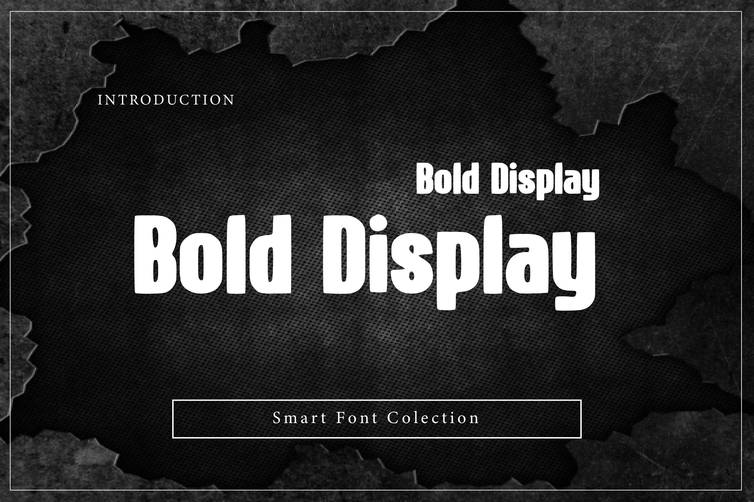 Bold Display Font preview with chunky white bold display lettering