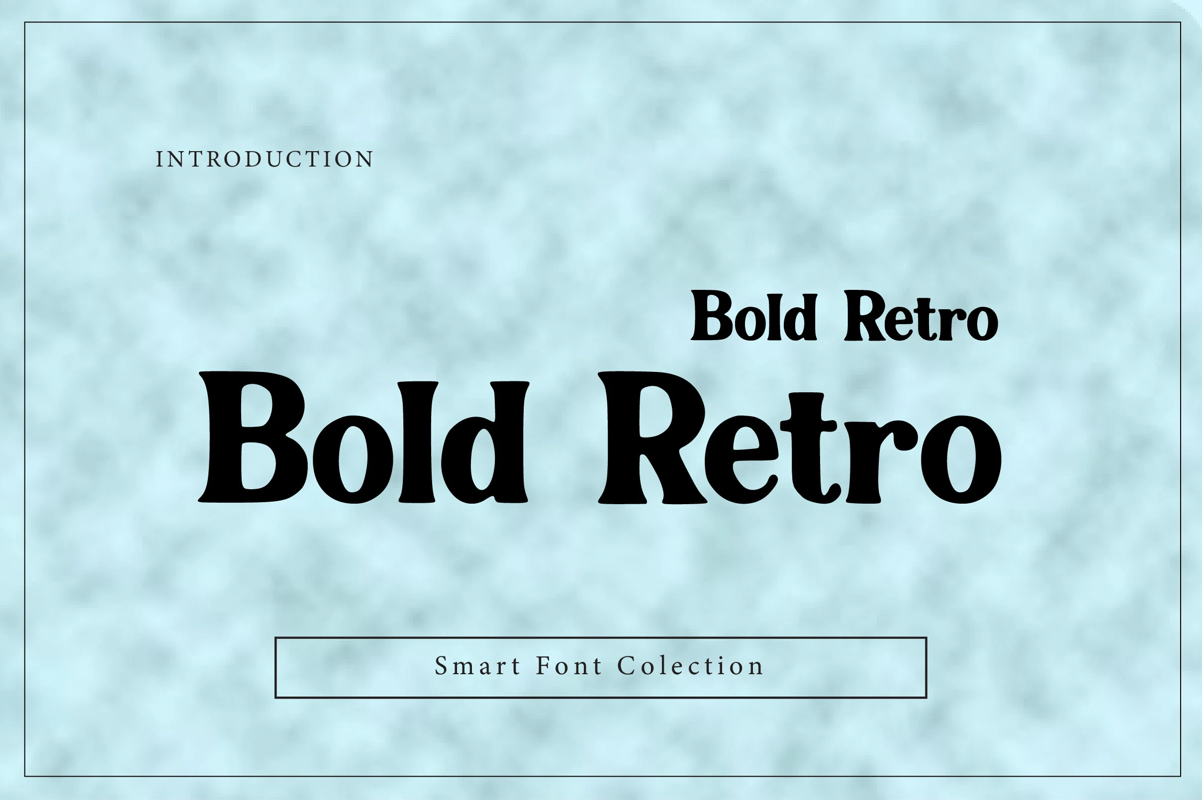 Bold Retro Font preview with chunky black retro serif lettering