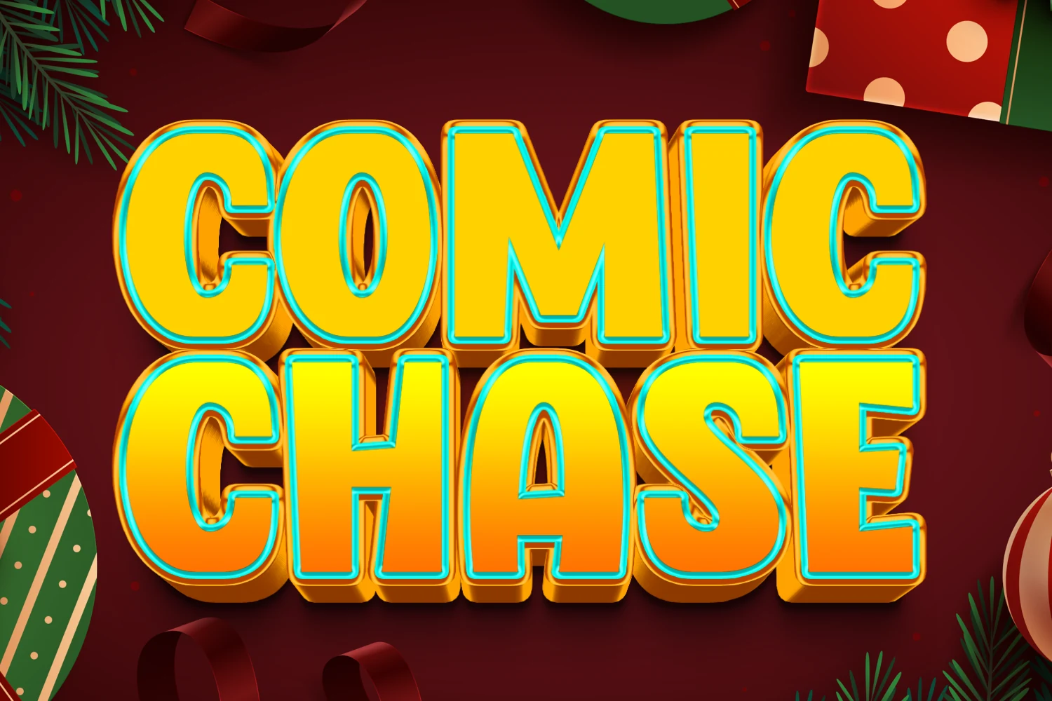 Comic Chase Font preview with bold rounded display lettering