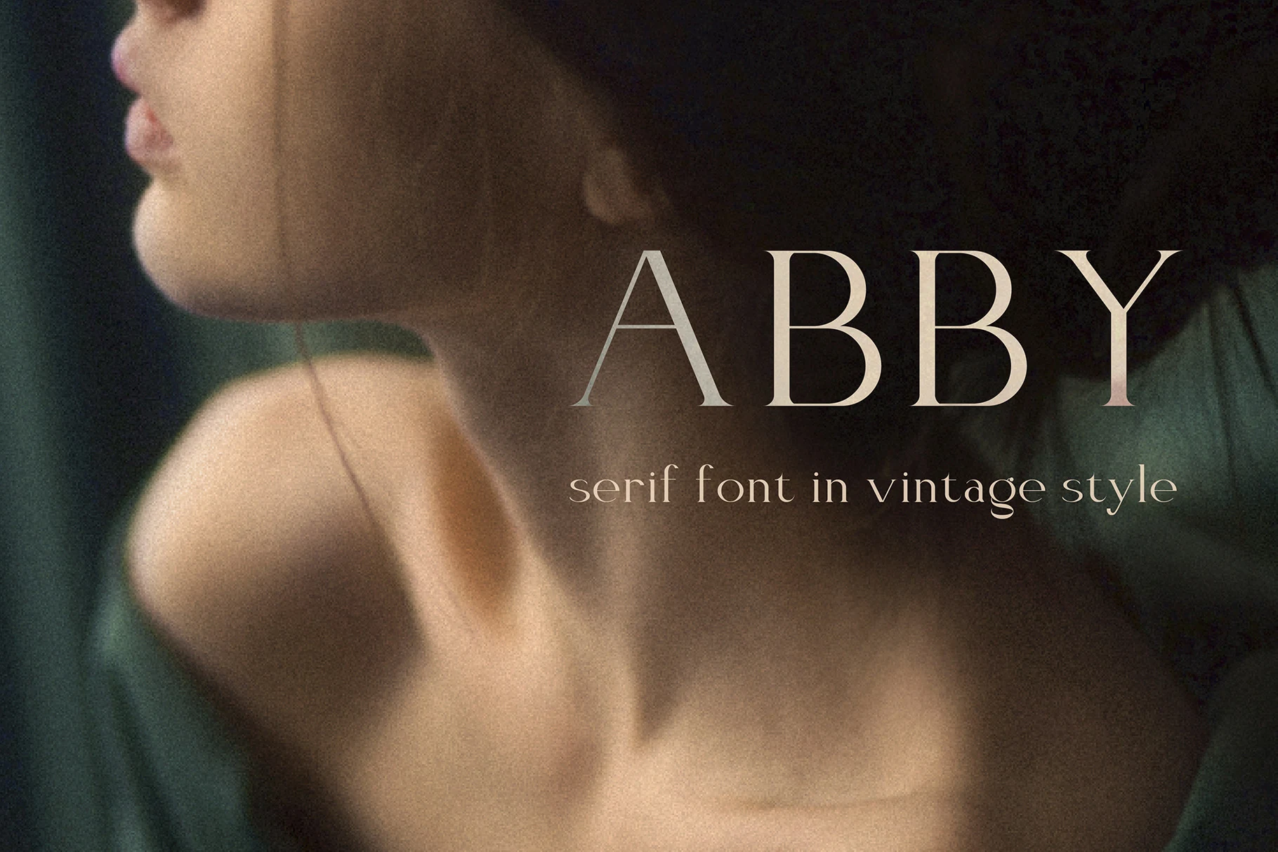 Elegant Font Abby Font preview with refined vintage serif letters