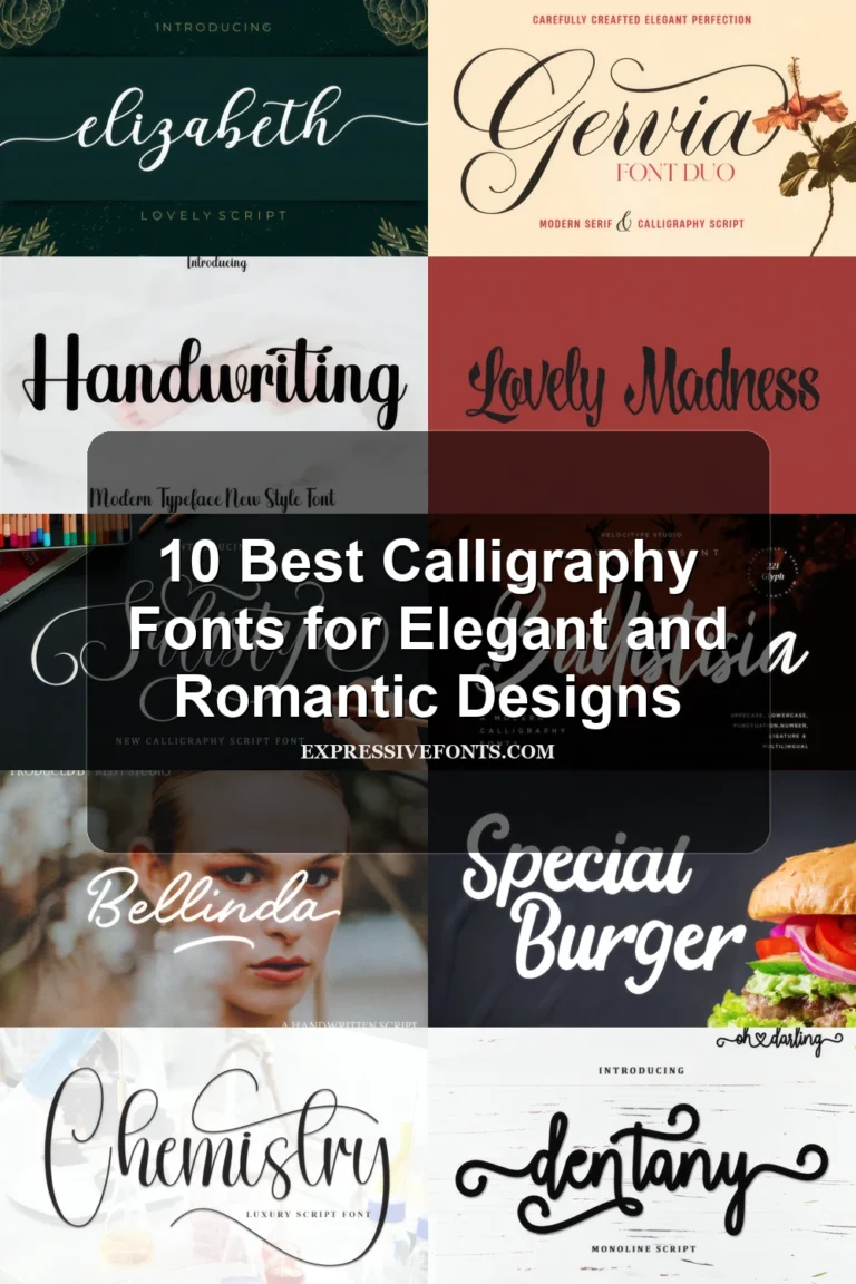 10 Best Calligraphy Fonts for Elegant and Romantic Designs