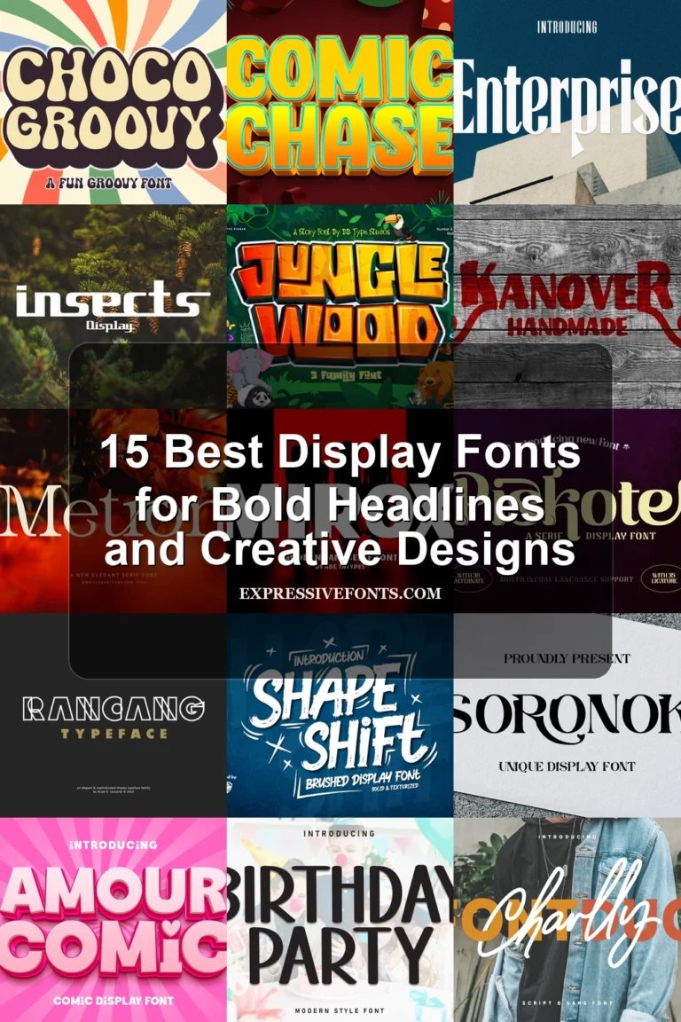 15 Best Display Fonts for Bold Headlines and Creative Designs