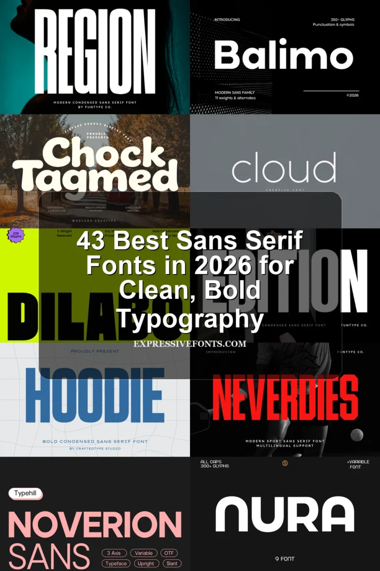 31 Best Sans Serif Fonts in 2026 for Clean, Bold Typography