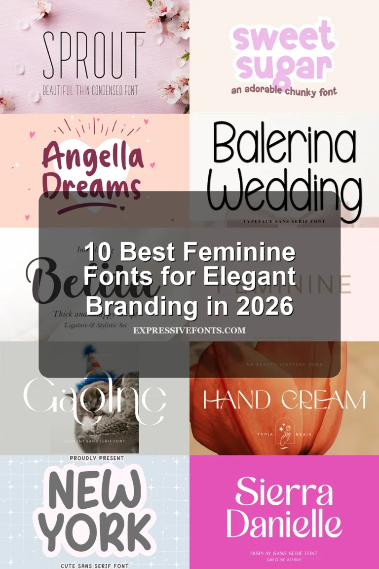 10 Best Feminine Fonts for Elegant Branding in 2026