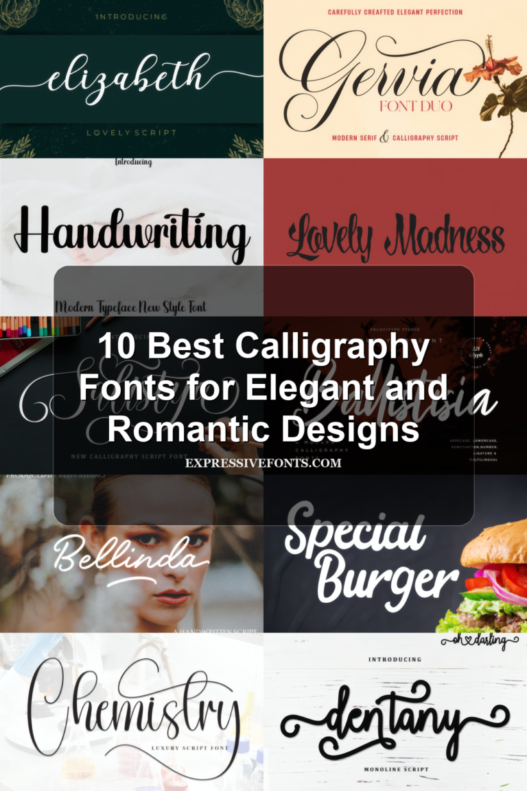 10 Best Calligraphy Fonts for Elegant and Romantic Designs