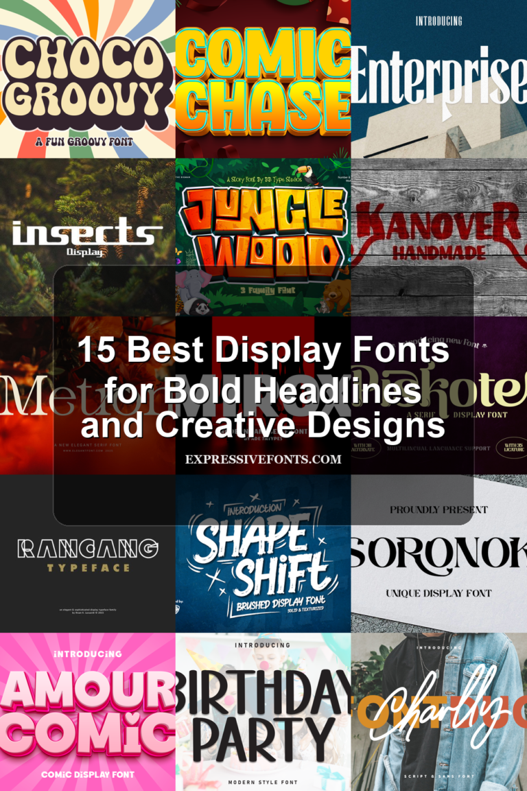 15 Best Display Fonts for Bold Headlines and Creative Designs