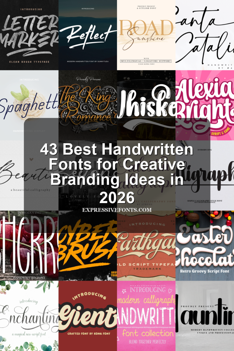 43 Best Handwritten Fonts for Creative Branding Ideas in 2026