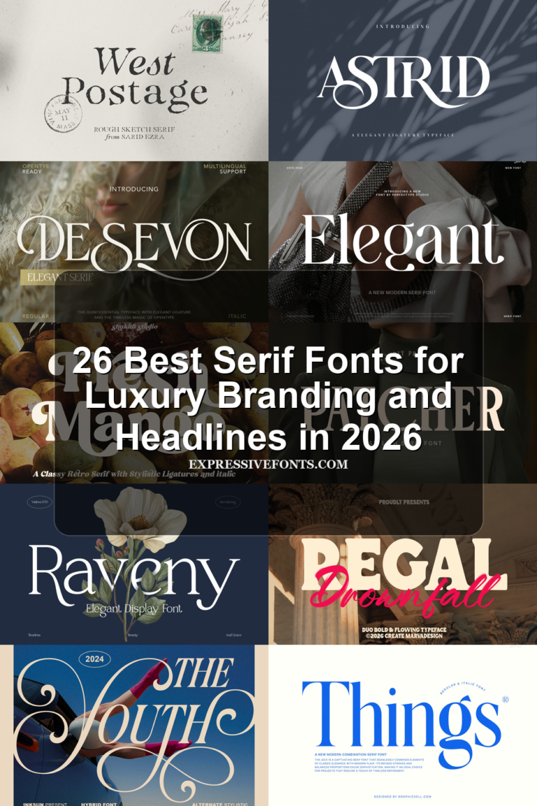 26 Best Serif Fonts for Luxury Branding and Headlines in 2026
