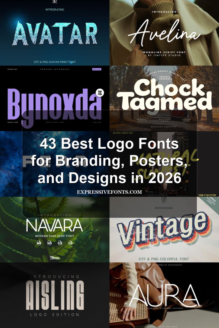 43 Best Logo Fonts for Branding, Posters, and Designs in 2026
