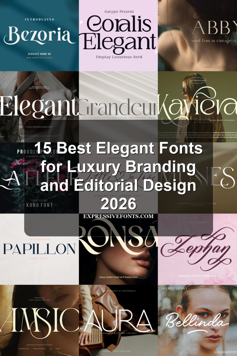 15 Best Elegant Fonts for Luxury Branding and Editorial Design 2026