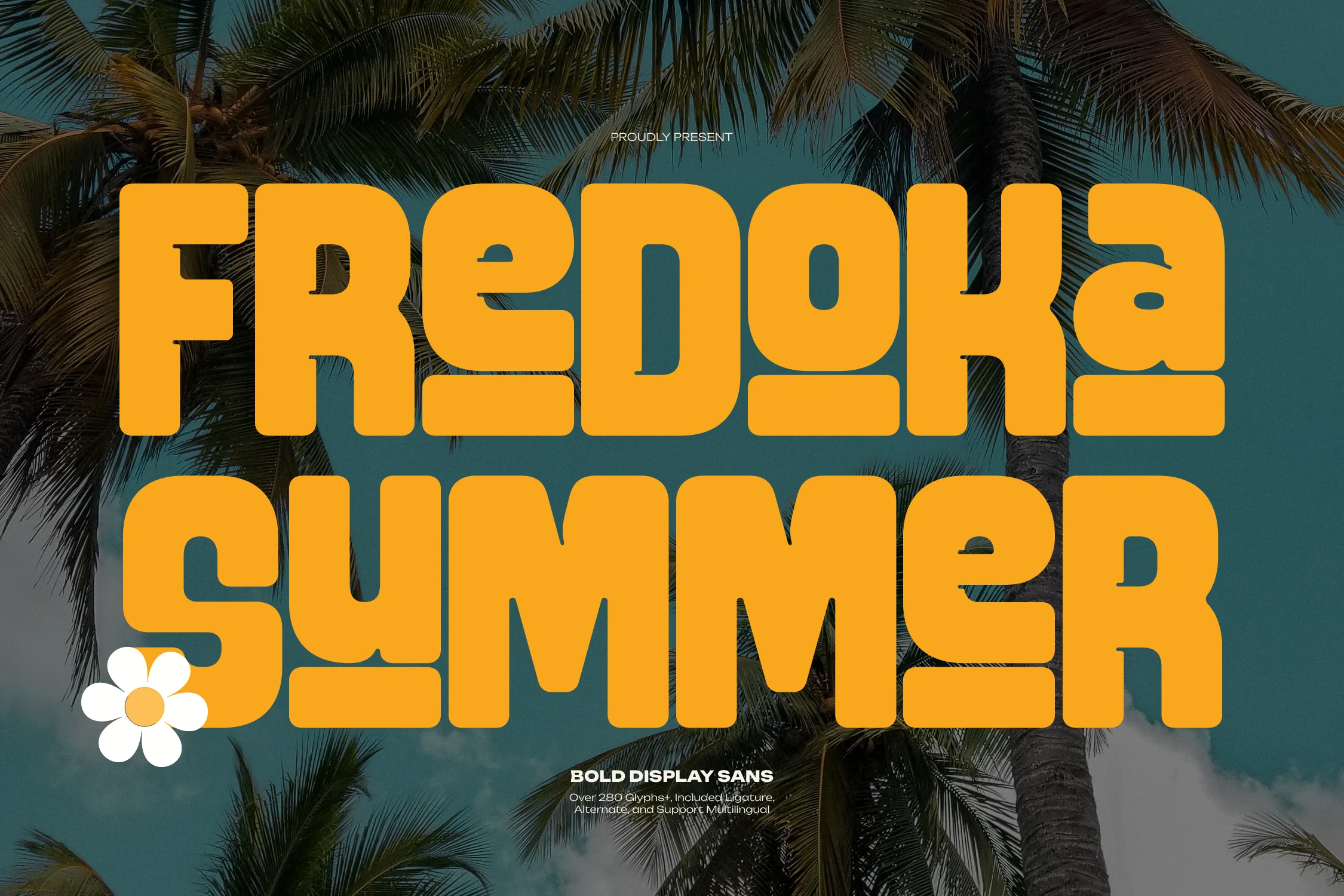 Fredoka Summer Font bold rounded orange display sans lettering