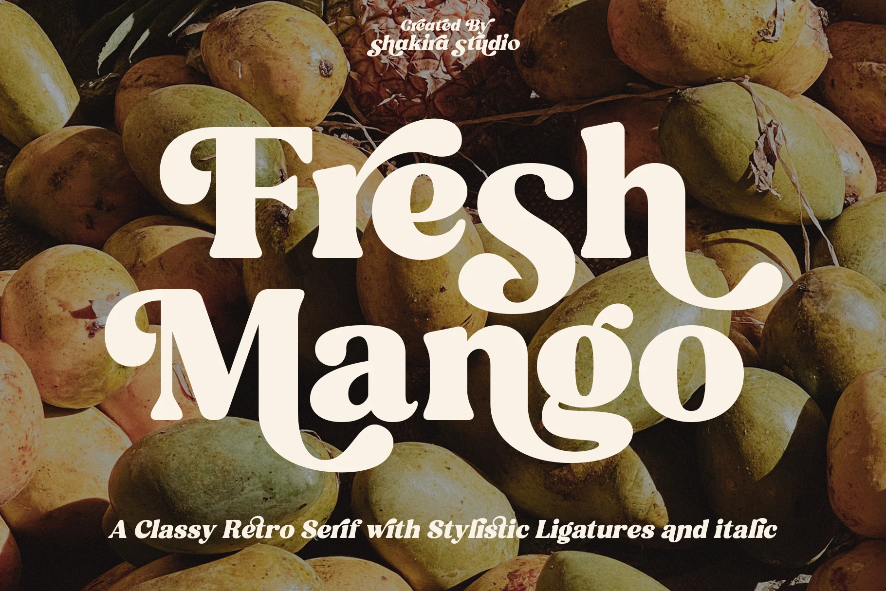 Fresh Mango Font preview from a Serif Fonts collection