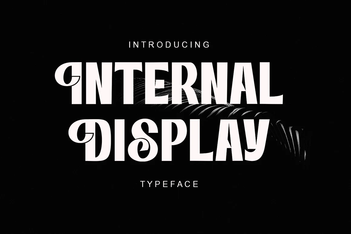 Internal Display Font preview with bold high-contrast elegant display lettering
