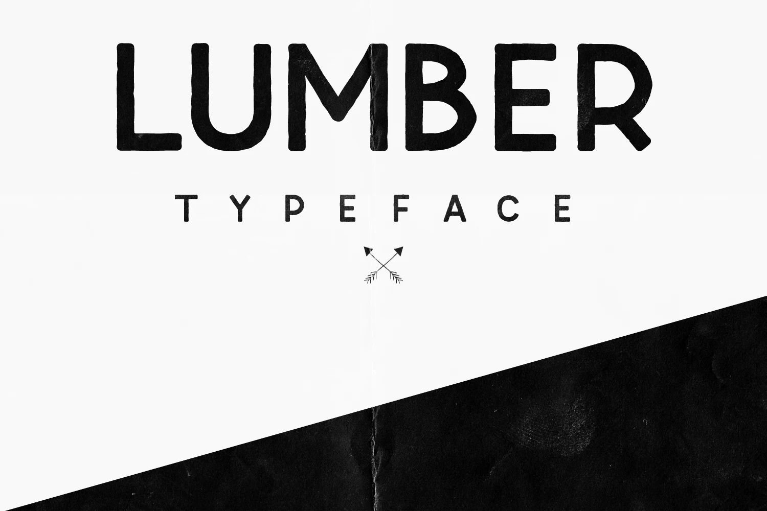 Lumber Font preview with bold distressed uppercase display lettering