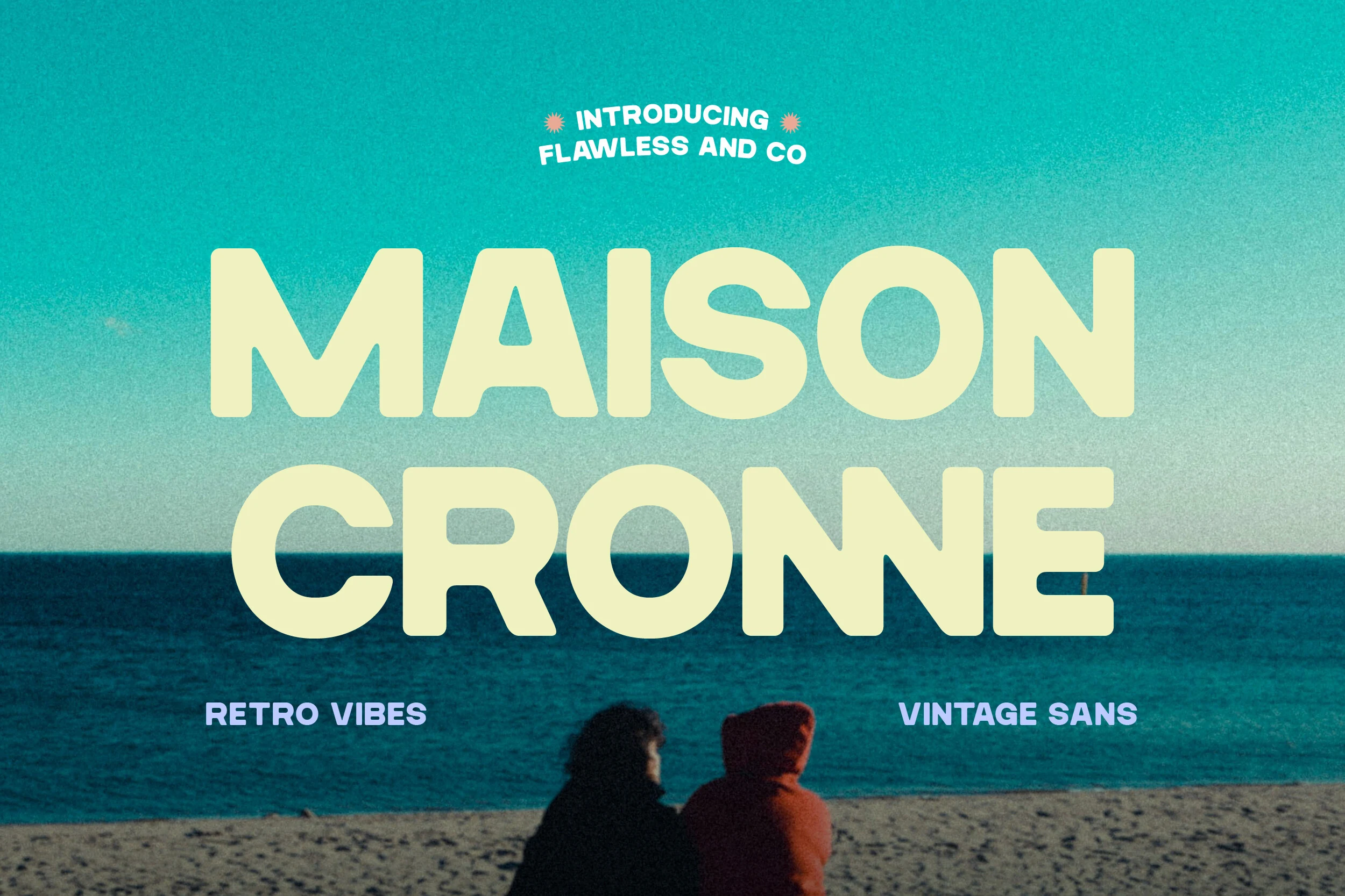 Maison Cronne Font preview with bold retro sans serif lettering