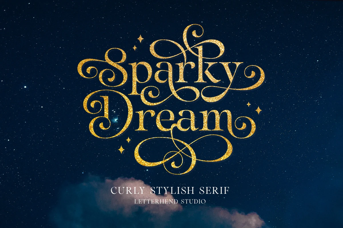 Sparky Dream Font preview from a Serif Fonts collection