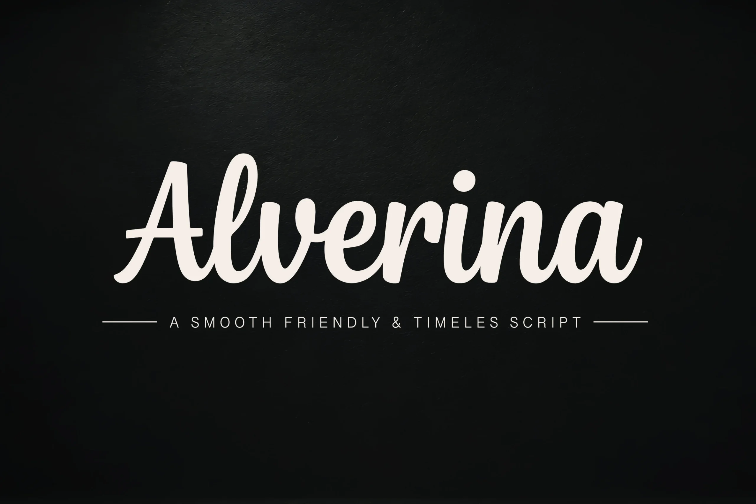 Alverina Font bold smooth handwritten script lettering for logo design