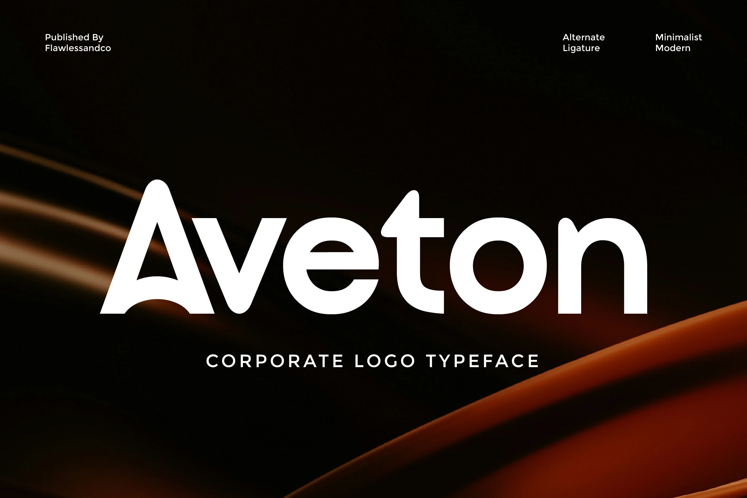 Aveton Font preview in clean rounded modern sans serif lettering for corporate logo design