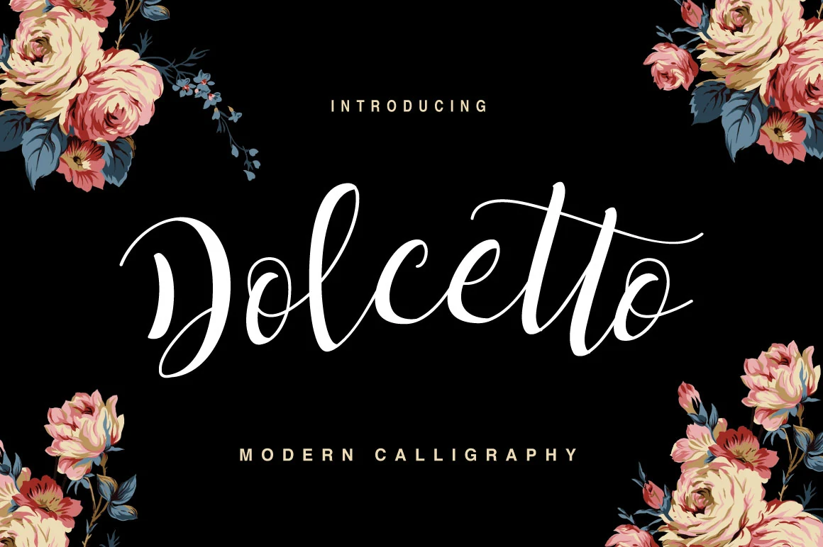 Dolcetto Script Font white modern calligraphy with tall loops and thin swashes