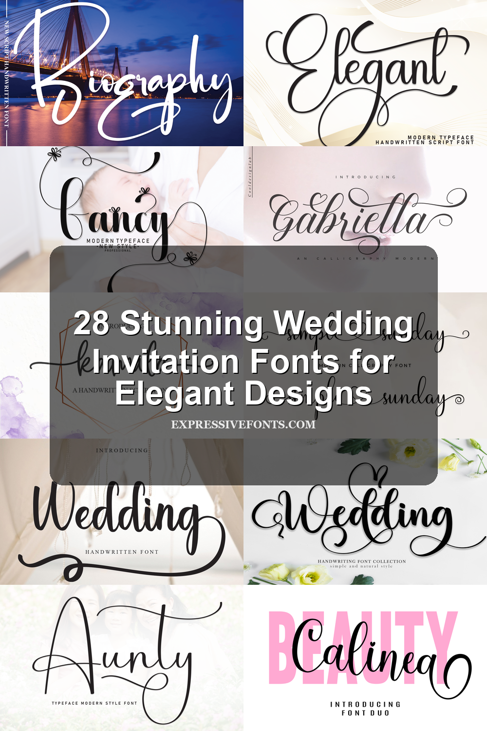 Preview of wedding invitation fonts from 28 Stunning Wedding Invitation Fonts for Elegant Designs