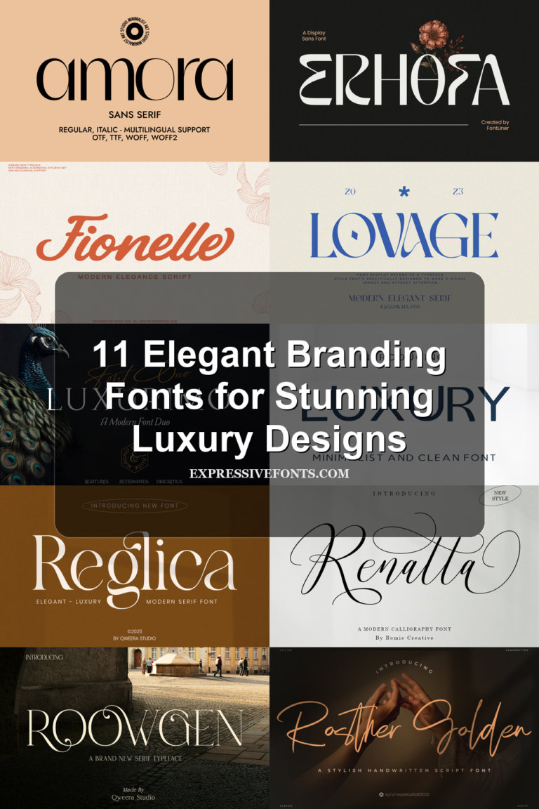 Cover preview of elegant branding font styles from 11 Elegant Branding Fonts for Stunning Luxury Designs