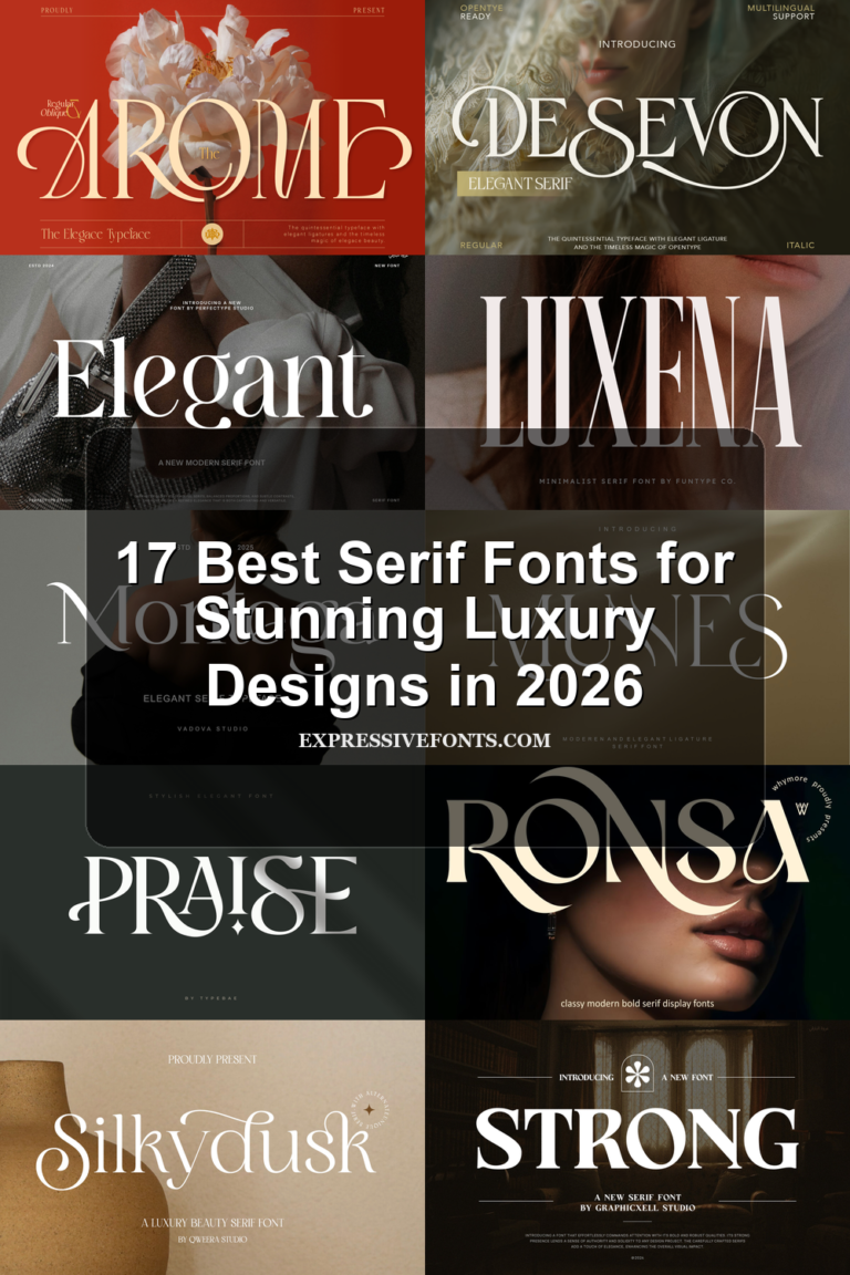 17 Best Serif Fonts for Stunning Luxury Designs in 2026
