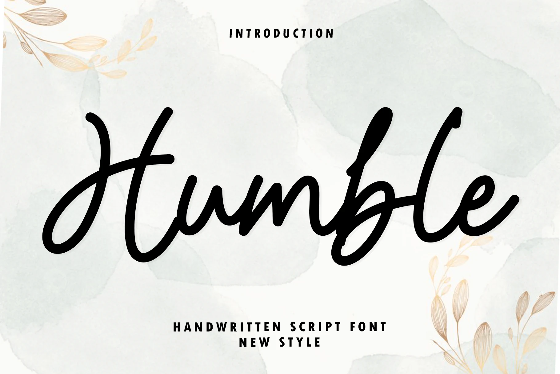 Humble Font preview in bold black handwritten script with smooth marker-like strokes