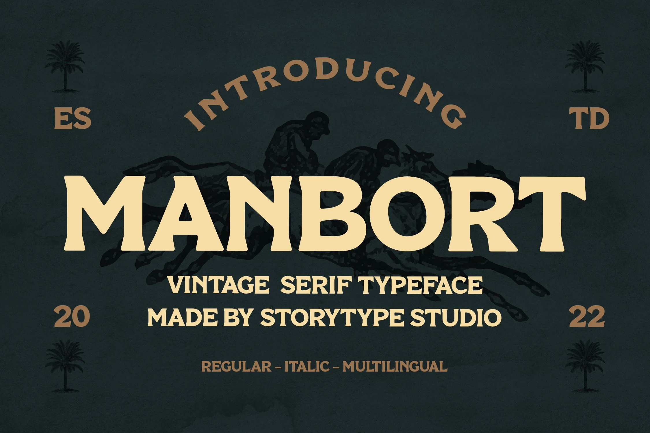 Manbort Font cream vintage serif lettering with chunky wedge serifs