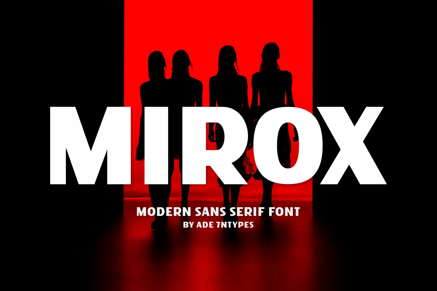 Mirox Font bold white modern sans serif display lettering