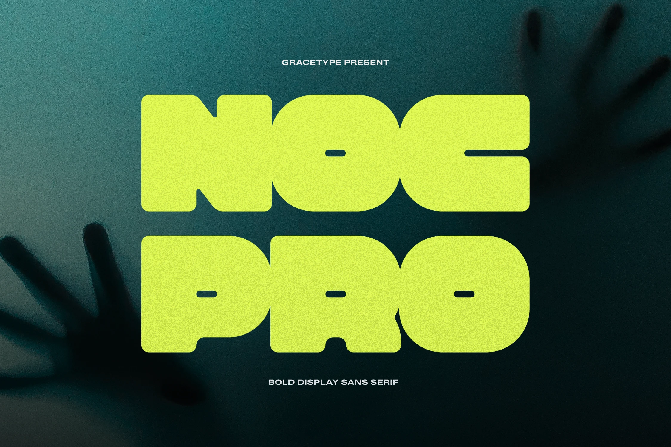 Nocpro Font ultra-thick futuristic sans serif display lettering