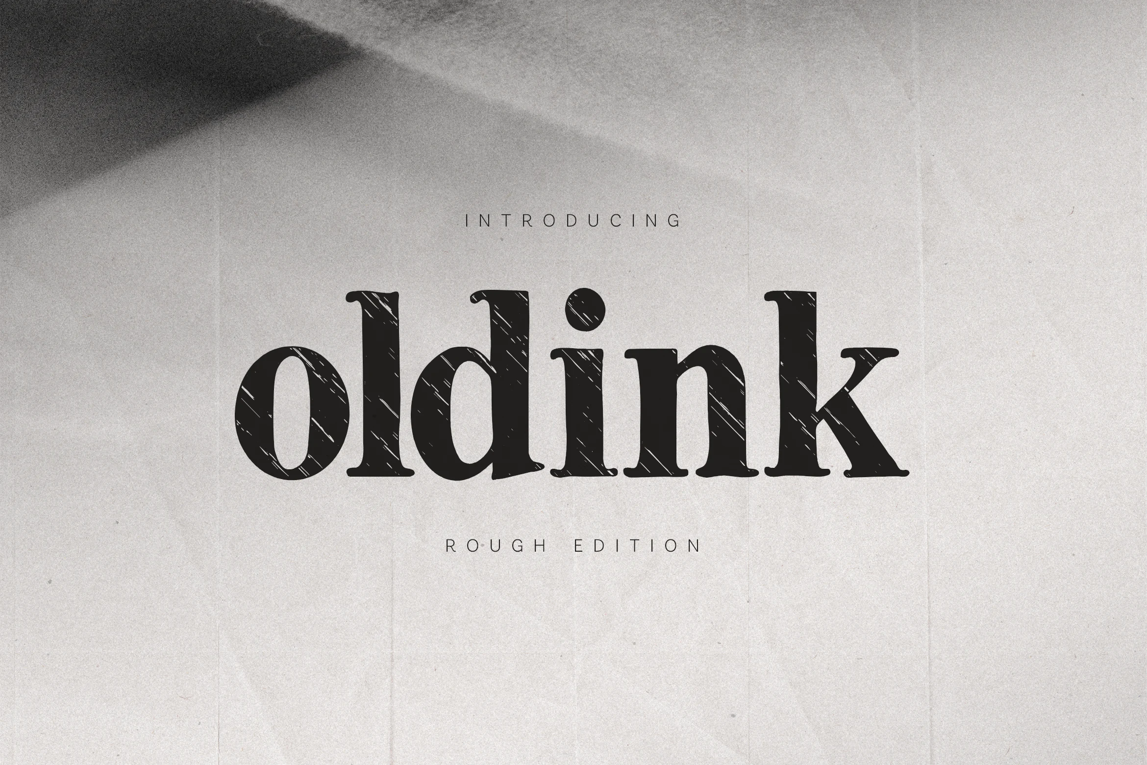 Oldink Font black rough serif lettering with worn ink texture