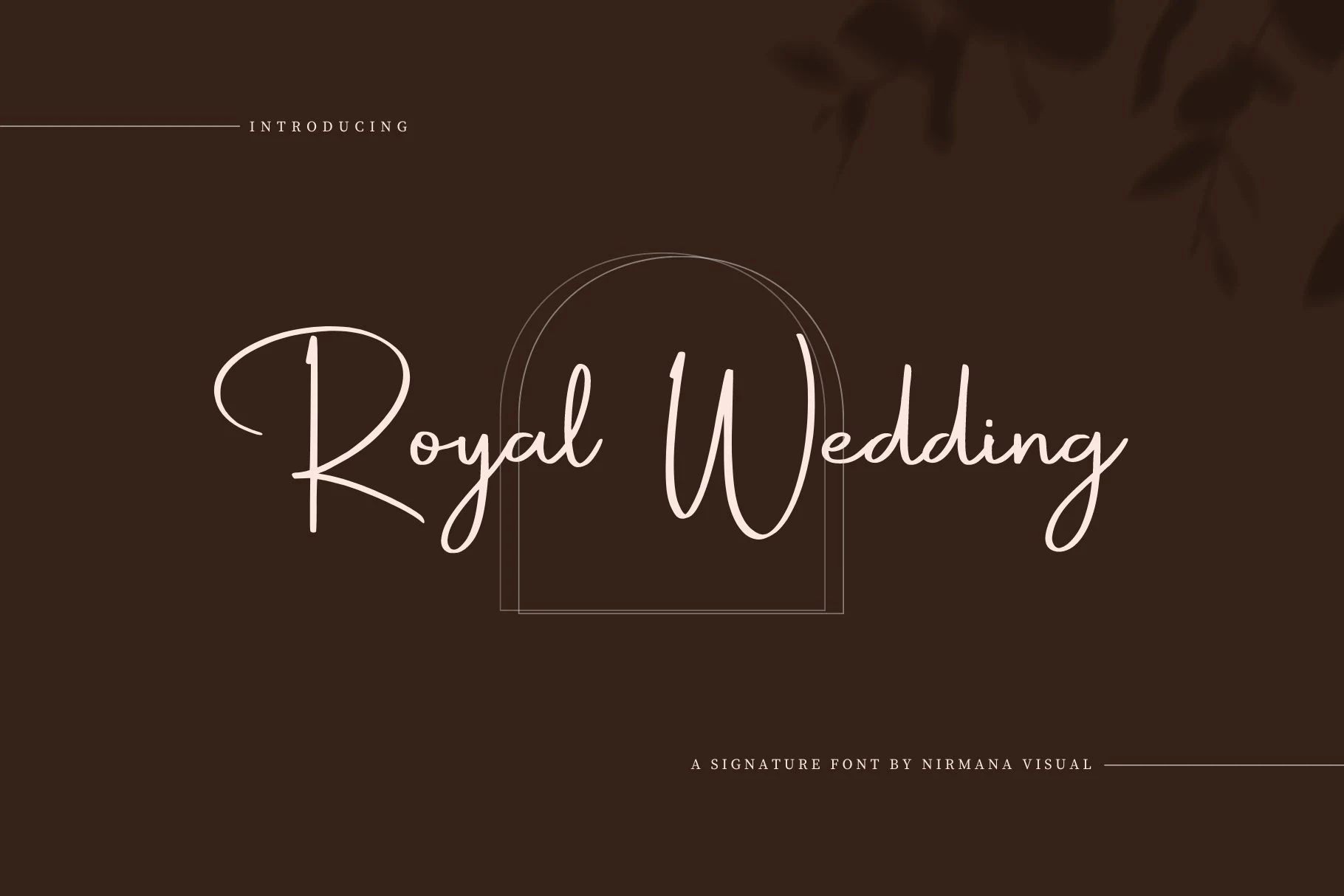 Royal Wedding Font preview in a thin signature script with sweeping capitals and long loops