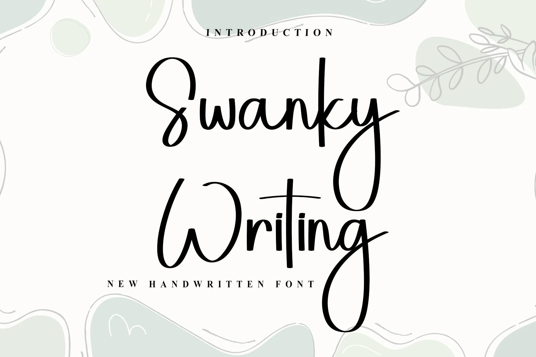 Swanky Writing Font black handwritten script with tall loops and long descenders for wedding invitations