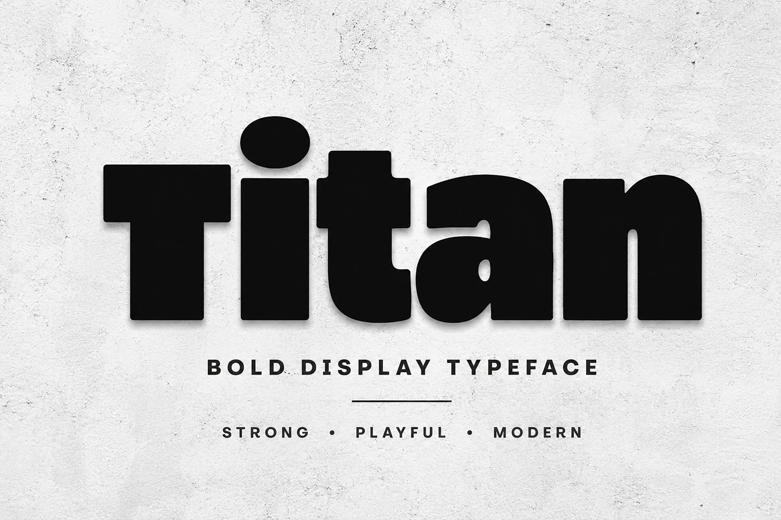 Titan Font chunky black rounded display lettering