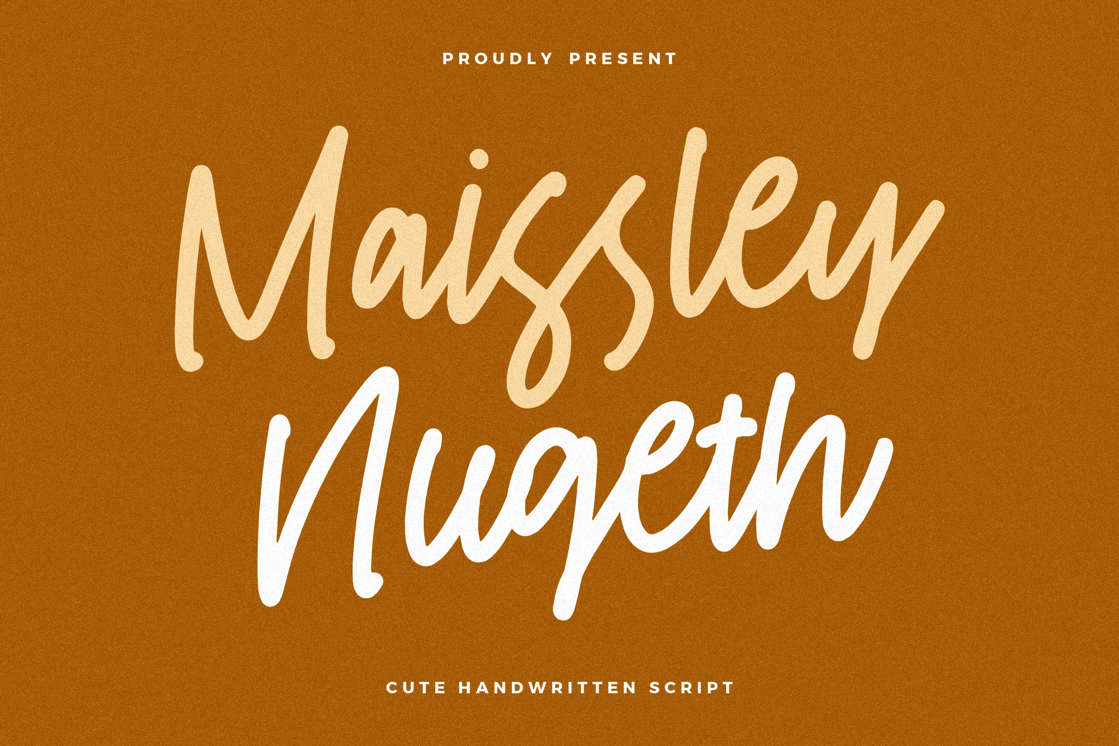 Maissley Nugeth Font in a rounded handwritten script with connected letters and a slight rightward slant