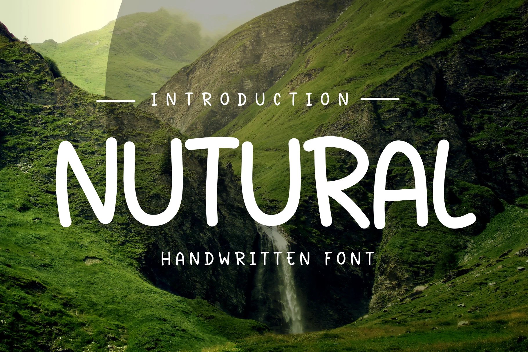 Natural Font in rounded monoline lettering with soft terminals and an irregular baseline