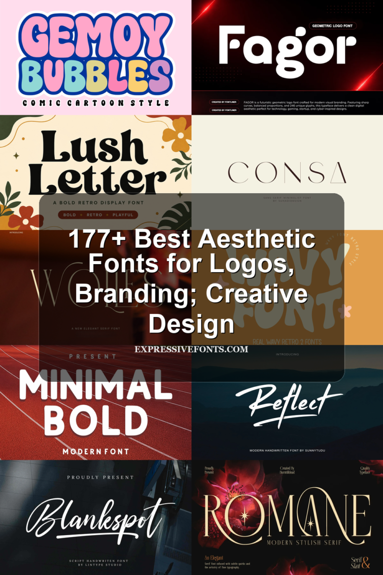 177+ Aesthetic Fonts collection preview