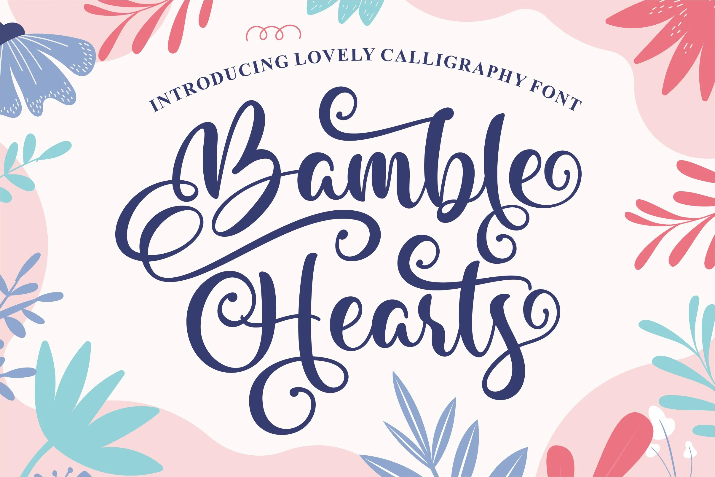 Bamble Hearts font preview