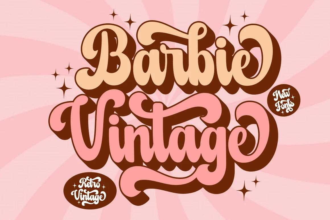 Barbie Vintage font preview