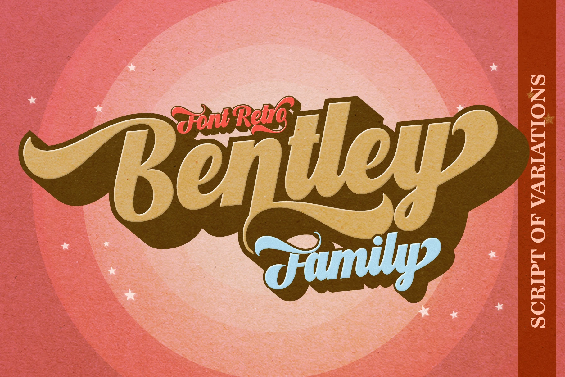 Bentley Font featuring heavy connected cursive letterforms with pronounced swashes, loops, and a right-leaning slant.