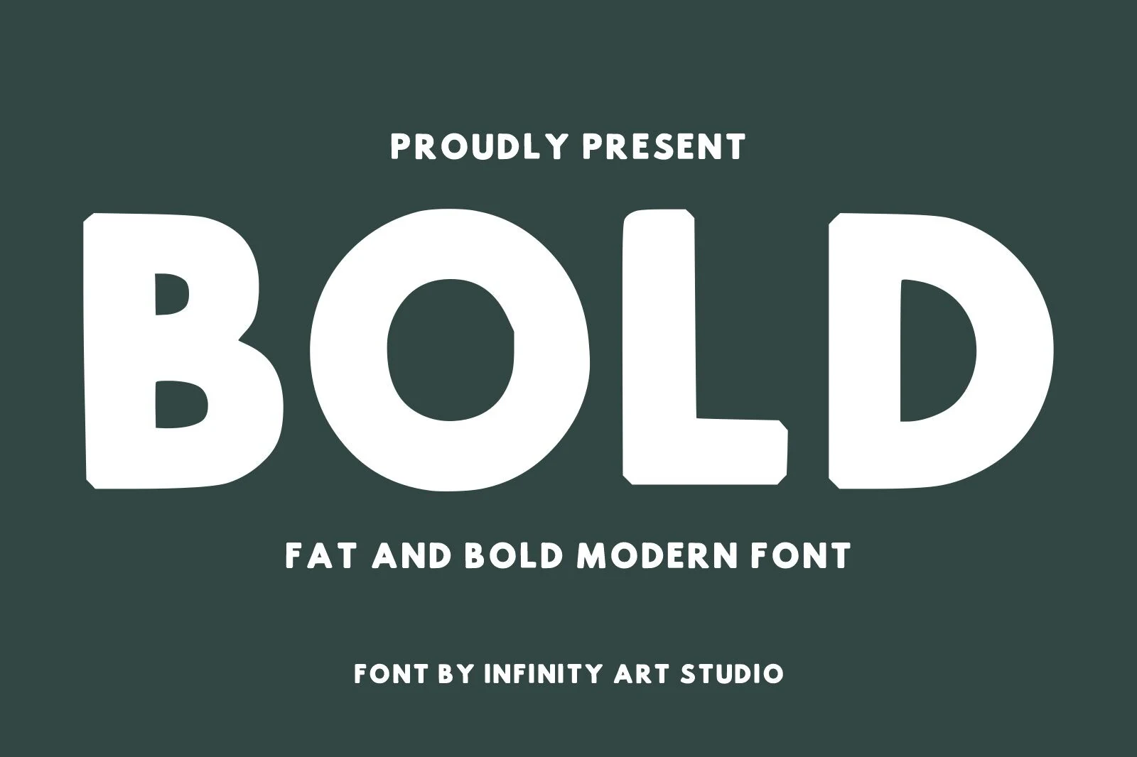 Bold Font preview showing thick, rounded, wide sans-serif letterforms with a heavy upright construction.