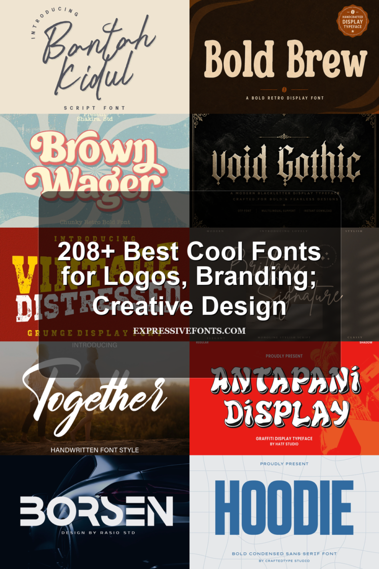208+ Cool Fonts collection preview