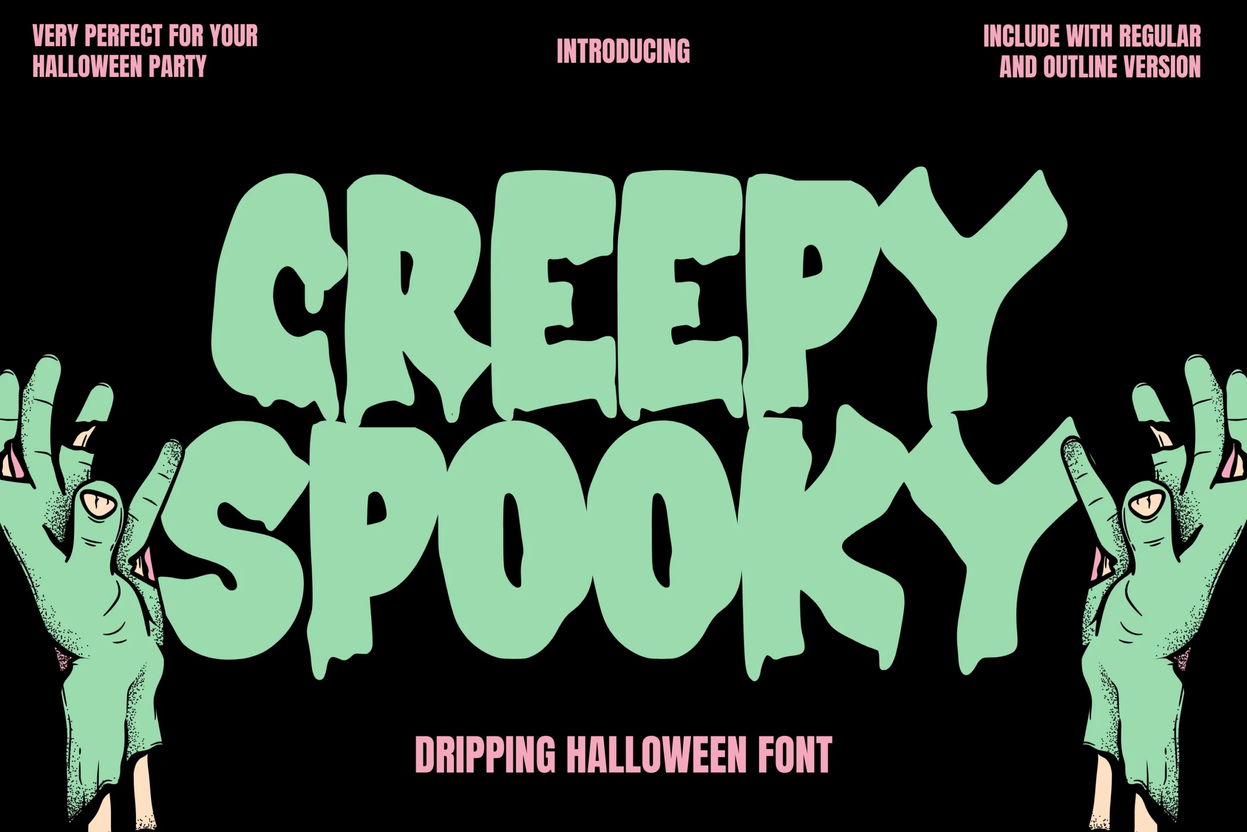 Creepy Spooky font preview