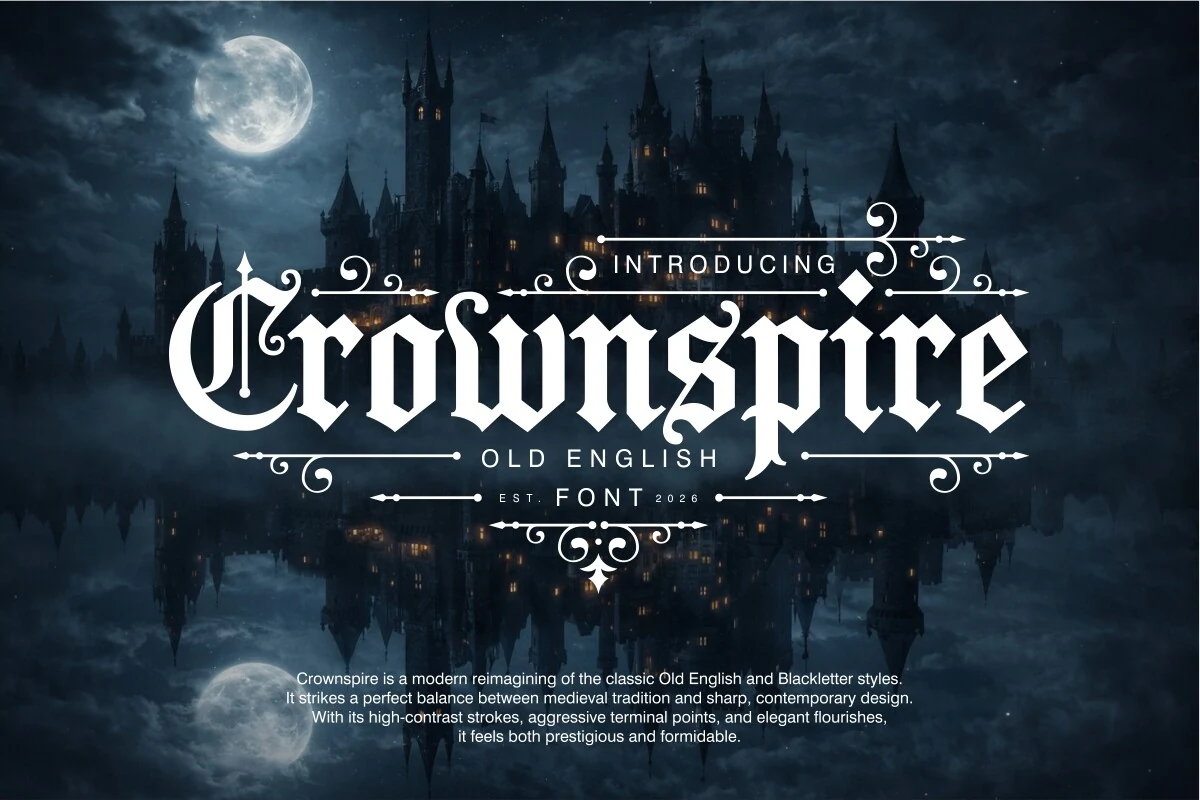 Crownspire font preview