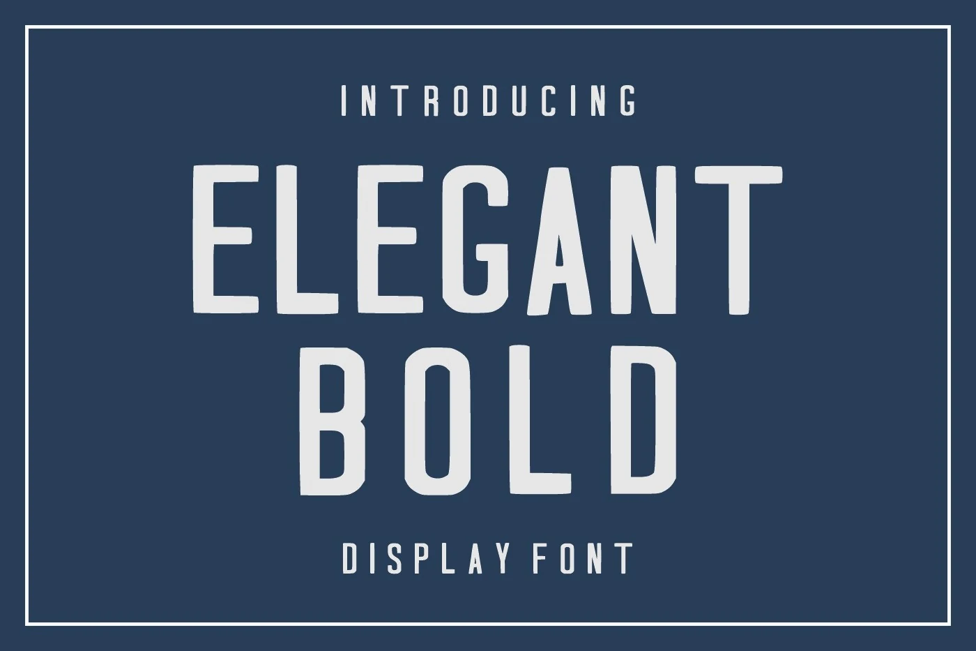 Elegant Bold Font with tall condensed letterforms, thick uniform strokes, and squared-off corners.