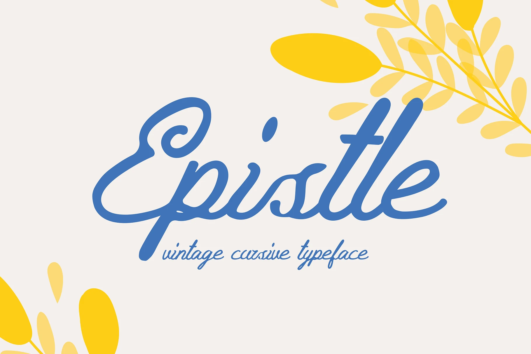 Epistle Font displaying bold connected script lettering with flowing curves, calligraphic stroke variation, and a moderate slant.