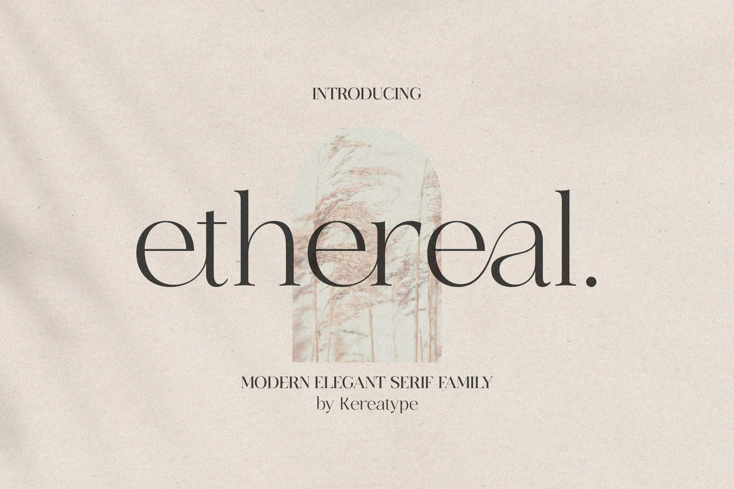 Ethereal Font featuring a high-contrast serif design with sharp serifs and sweeping ligatures.
