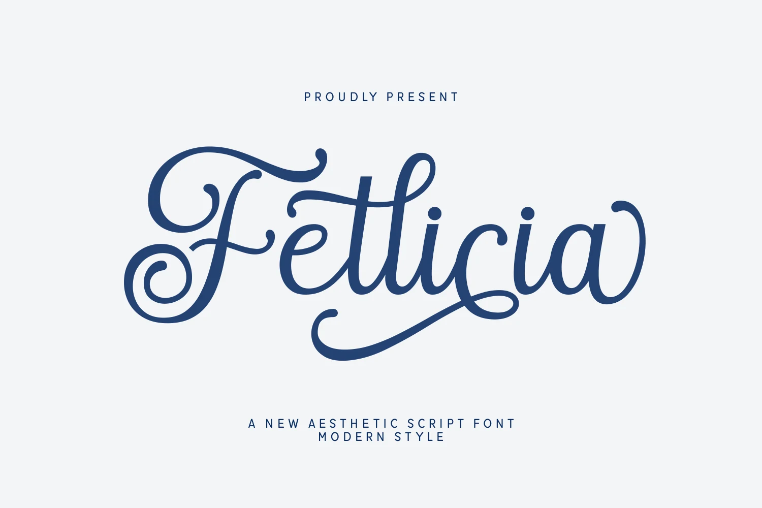 Fetlicia Font is a connected, right-leaning script with ornate swashes and high stroke contrast.