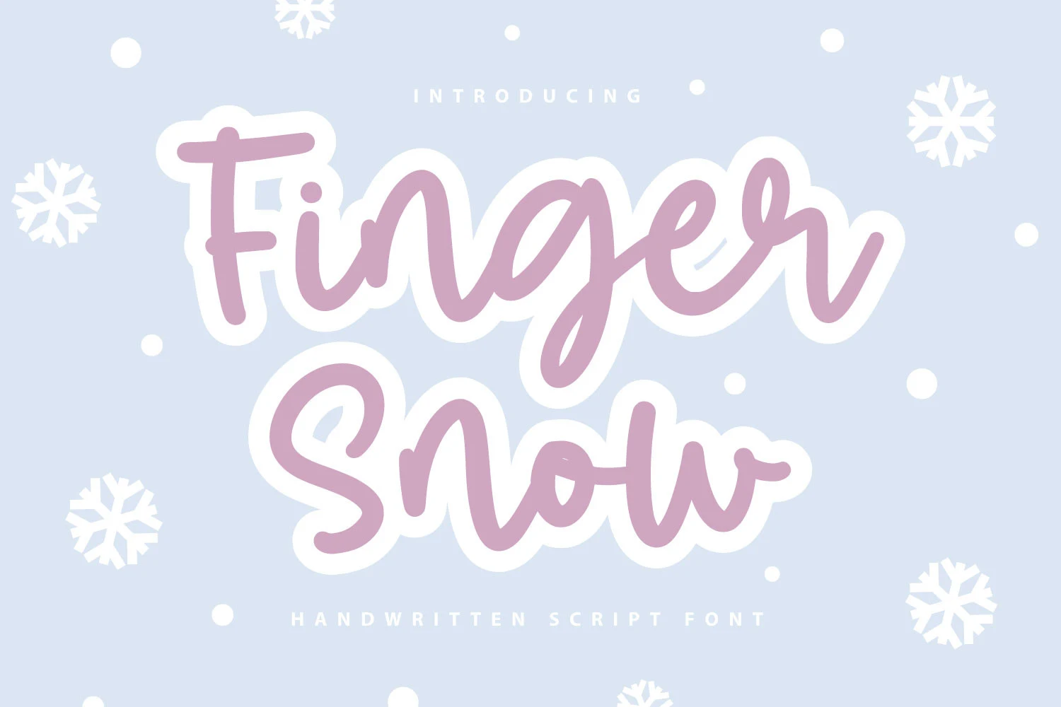 Finger Snow font preview